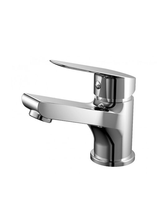 Inter Ceramic Αναμεικτική Μπαταρία Νιπτήρα Ασημί