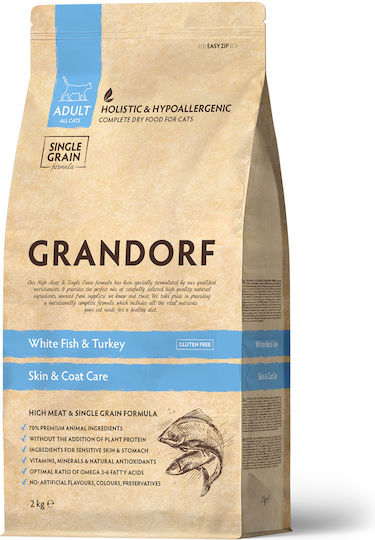 Grandorf Ξηρά Τροφή για Ενήλικες Γάτες με Ψάρια 2kg