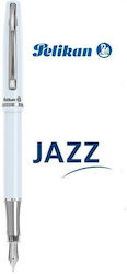 Pelikan Jazz Stilou Mediu Alb