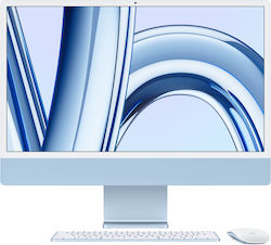 Apple iMac 24" 2023 (M3-8-core/8GB/256GB SSD/GPU cu 8 nuclee/macOS) Blue Engleză Internațională