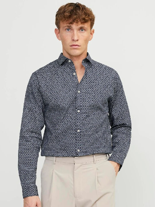 Jack & Jones Langärmlig Baumwolle Hemd Night Sky