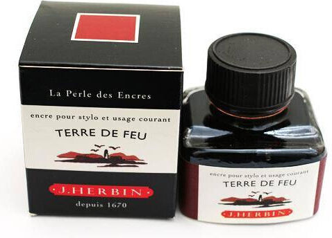 Jacques Herbin Replacement Ink for Pen is packaged in a beautiful bottle with a special position to hold the pen horizontally These bottles are called 30ml