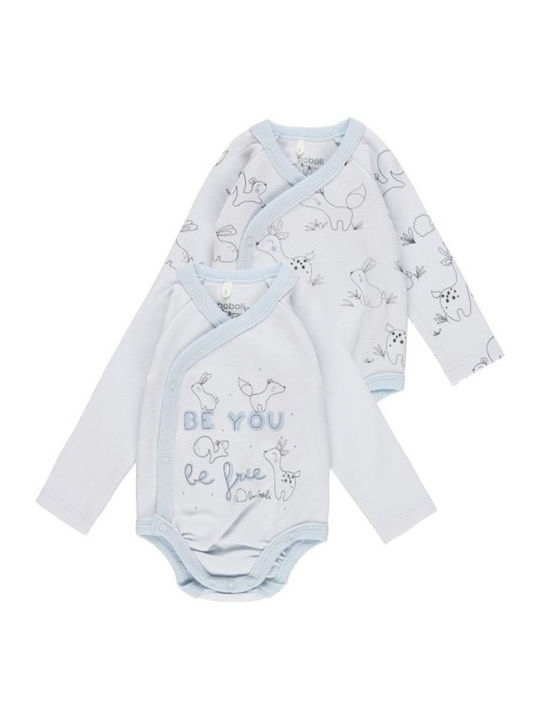 Boboli Baby Bodysuit Set Long-Sleeved sky blue