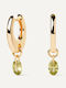 P D Paola Earrings Hoops made of Silver Gold Plated with Stones