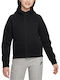 Fleece Kids Sweatshirt Cardigan with Hood and Pockets Black Sportswear Tech