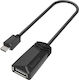 HAMA Convertor micro USB masculin în USB-A feminin 1buc 00200308