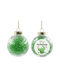 Christmas Plastic Ball Ornament Transparent 8cm