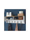 Asir Group Wooden Wall Hanger 5 Hooks White 120x22.2x37.2cm