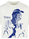Mister Tee Me Against World Oversize T-shirt Λευκό Βαμβακερό