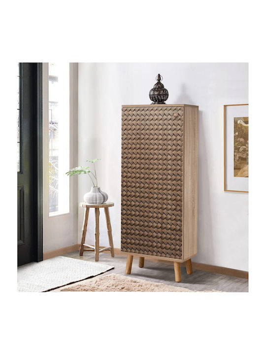 Vegas Wooden Shoe Organizer Beige 50x38x135cm
