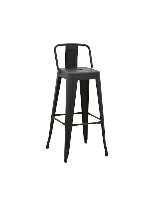 Scaun Metalic Bar Utopia Negru 42x42x97cm Scaun Metalic Bar Utopia Negru 42x42x97cm