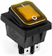 Large 4p On-Off switch Rocker with Lighting Orange 1pcs