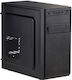 Akyga AK17BK Micro Tower Κουτί Υπολογιστή Μαύρο