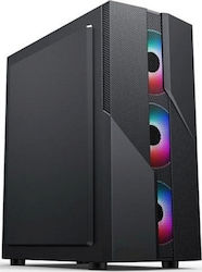 Bandit Turnul Midi Cutie de calculator cu iluminare RGB Negru