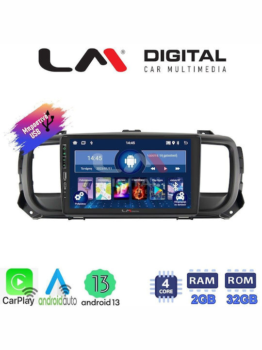 LM Digital Auto-Audiosystem für Peugeot Experte Opel Vivaro Fiat Schutz Toyota Proace Citroen SpaceTourer Jumpy 2022+ Bluetooth USB Eingebautes Wi-Fi GPS
