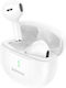 Borofone W33 Mini Earbud Bluetooth Handsfree Ακουστικά με Θήκη Φόρτισης Λευκά