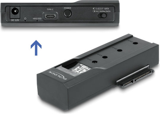DeLock Docking Station για 2 Σκληρούς Δίσκους PCIe/SATA 2.5" / M.2 (2230)" / M.2 (2242)" / M.2 (2260)" / M.2 (2280)" με σύνδεση USB-C (64253)