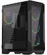 Krux KRXD001 Gaming Middle Tower Carcasă Calculator cu Iluminare RGB Negru
