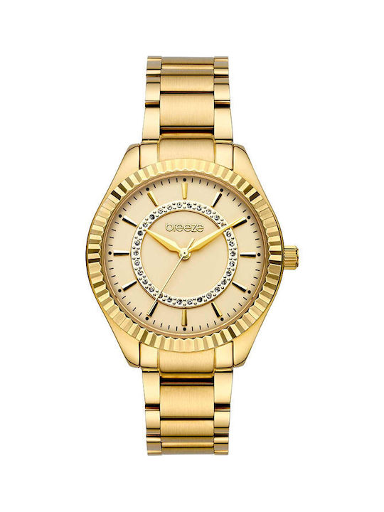 Breeze Watch with Gold Metal Bracelet