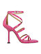 Imani Leather Sandals Cerise