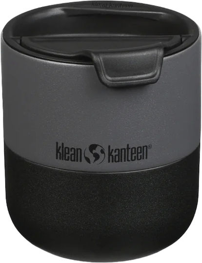 Klean Kanteen Rise Glass Thermos Stainless Steel BPA Free 295ml Black with Straw