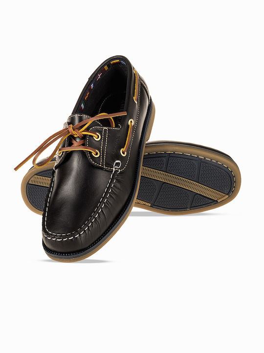 America Men's Piele Mocasini Albastru