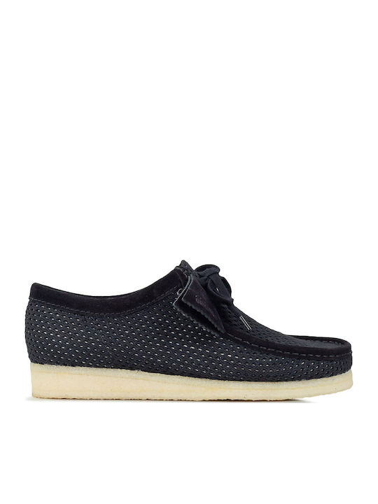 Clarks Wallabee Ανδρικά Μοκασίνια σε Μαύρο Χρώμα