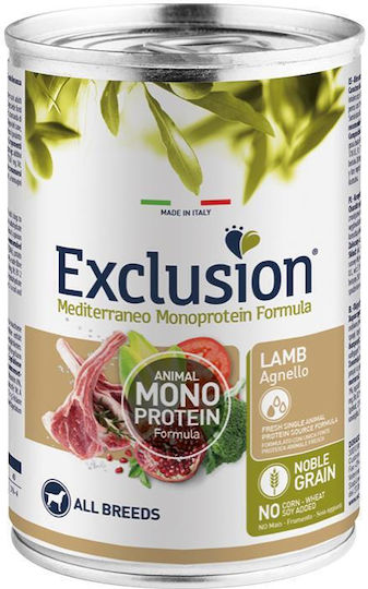 Exclusion Wet Food Dogs in Cans with Lamb 400gr