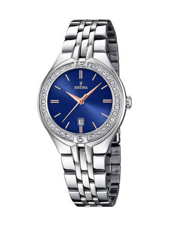 Festina Damenuhr 32,5mm Batterie mit Silber ros...