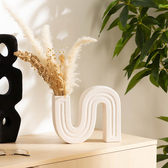 Atmosphera Ceramic Vase A-s Olm White 21xH24.8cm