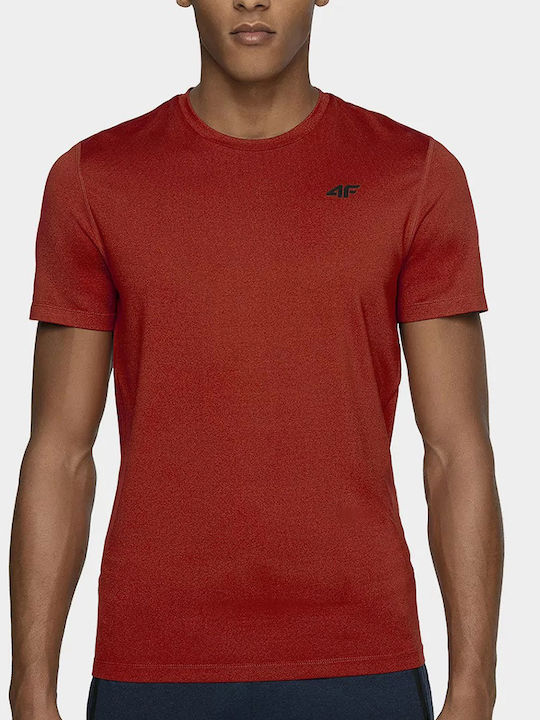 4F Bluza Sportivă pentru Bărbați cu Mânecă Scurtă Roșie