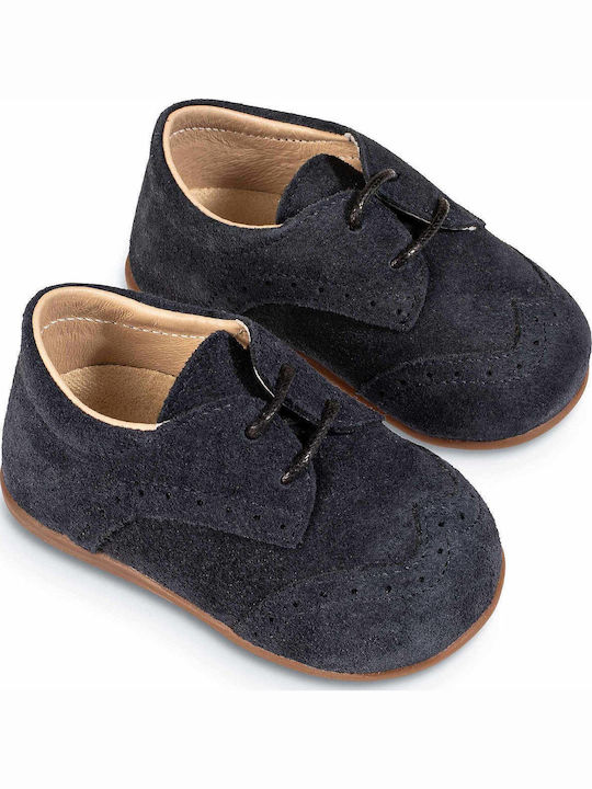Babywalker Βαπτιστικά Δερμάτινα Oxfords Μπλε