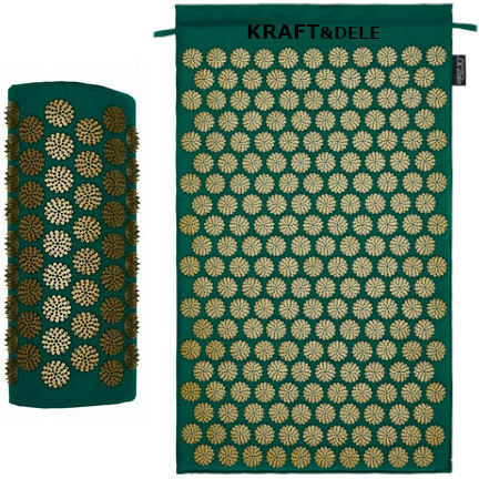Kraft & Dele Acupressure Pernă de masaj Presopunctură pentru spate & corp Verde