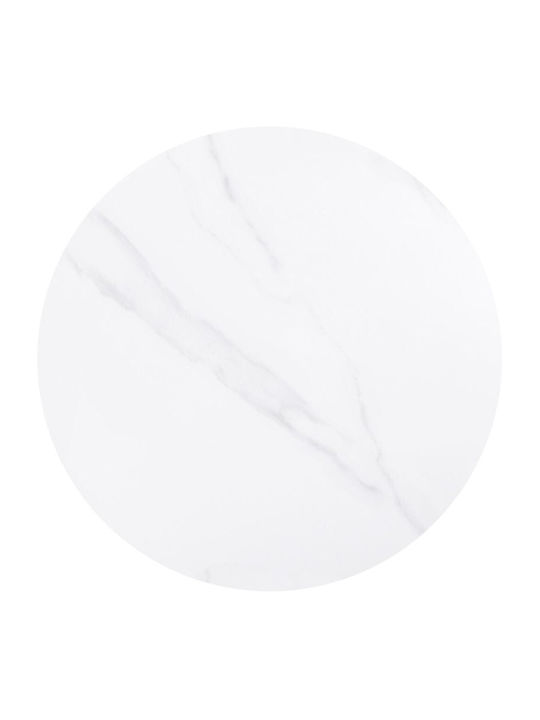 Woodwell Round Table Surface made of Marble Whi...