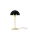 Nordlux Ellen Metal Table Lamp for Socket E14 with Black Shade and Gold Base