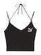 Puma Women's Athletic Crop Top with Straps Black