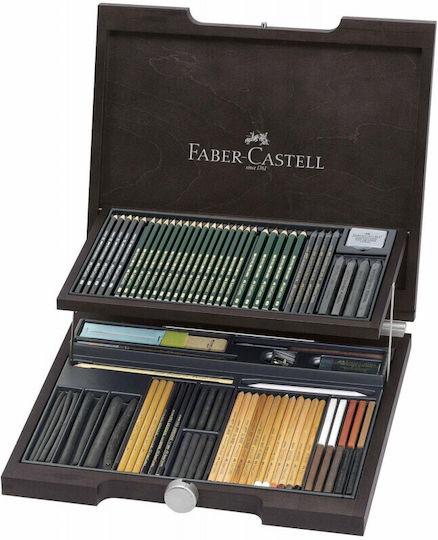 Faber-Castell Pitt Monochrome Farbstift-Set in einer Box 85Stück Packung von 1 Verpackungen
