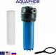 Aquaphor Prefilter Slim Line Συσκευή Φίλτρου Νερού Μονή Κεντρικής Παροχής Διατομής ½" με Ανταλλακτικό Φίλτρο 17602