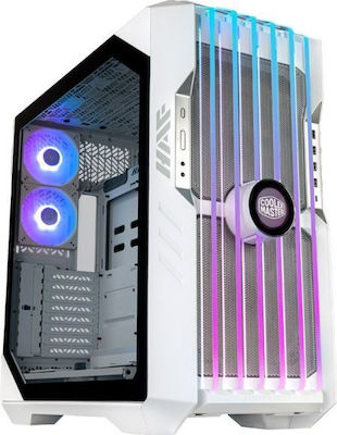 CoolerMaster HAF700 EVO Gaming Full Tower Computer Case with Window Panel and RGB Lighting Titanium Grey