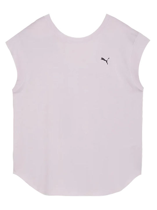 Puma Studio Foundation Damen Sportliches Bluse Ärmellos Rosa