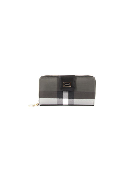 Silver & Polo Large Women's Wallet Black