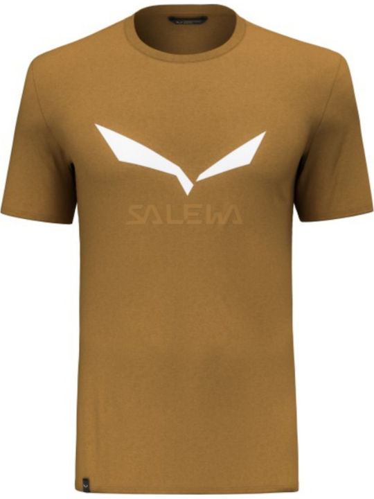 Salewa Solidlogo Dry Αθλητικό T-shirt Καφέ