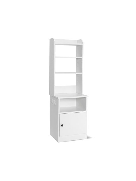 Shelving Unit Floor White 45x36x140cm