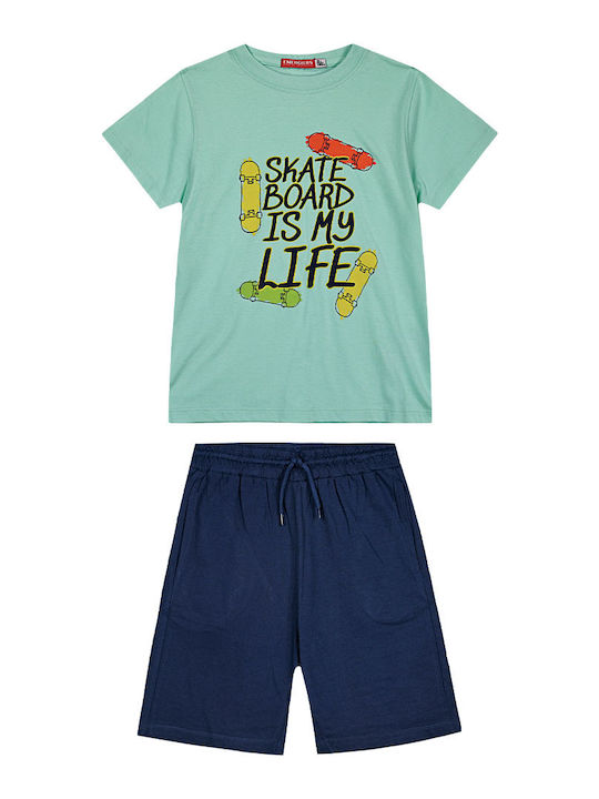 Energiers Kids' Set with Shorts Summer 2pcs BLACK