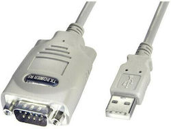 Lindy Cablu RS232 cu 9 pini de sex masculin la USB-A 1m (42844) 1buc