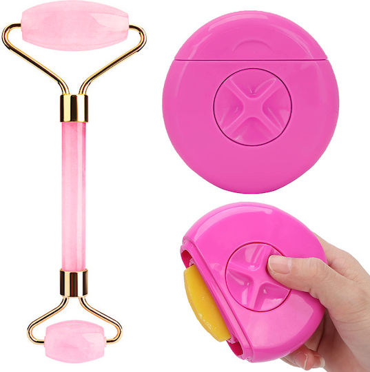 Soul Project W7 Cosmetics Gesicht-Roller Set aus Rosenquarz 2 Stück
