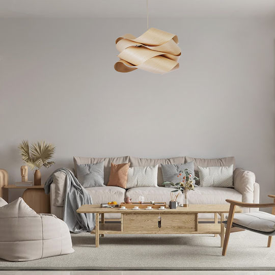 GloboStar Sardigna Ceiling Light Beige Boho Grid with E27 Socket 60x60x30cm
