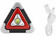 Arrango Rechargeable Car Warning Light LED AT79894 Silver