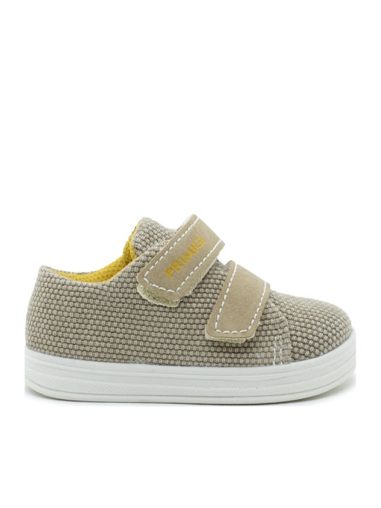 Παιδικά Sneakers Ανατομικά με Σκρατς Μπεζ