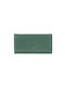 Lavor Μεγάλο Δερμάτινο Γυναικείο Πορτοφόλι Καρτών με RFID Πράσινο